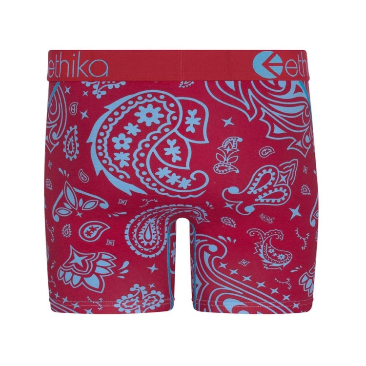 Ethika Bandana Love Men's Mid Boxers Red | ES6512794