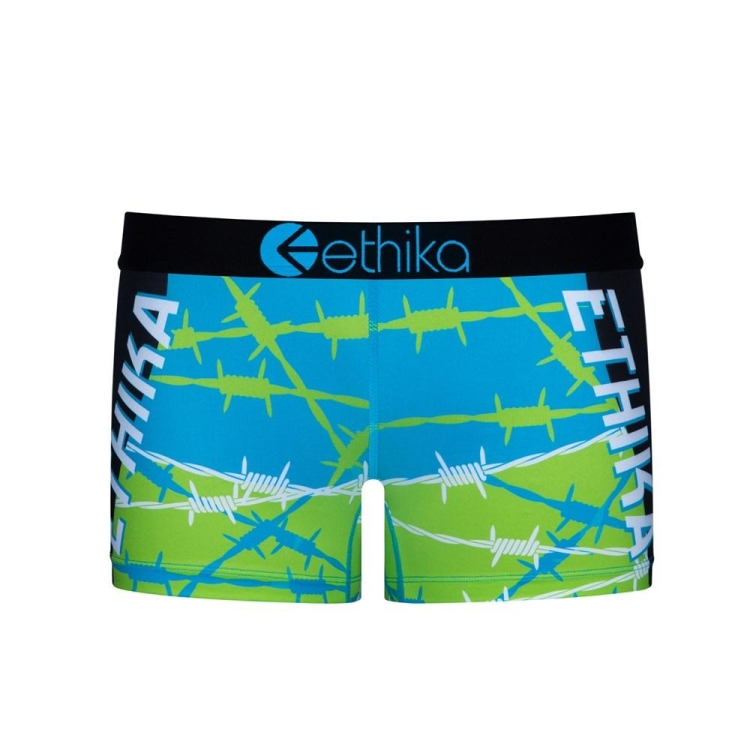 Ethika Barbed Wire Staple Girls\' Underwear Green Blue | EJ2816794