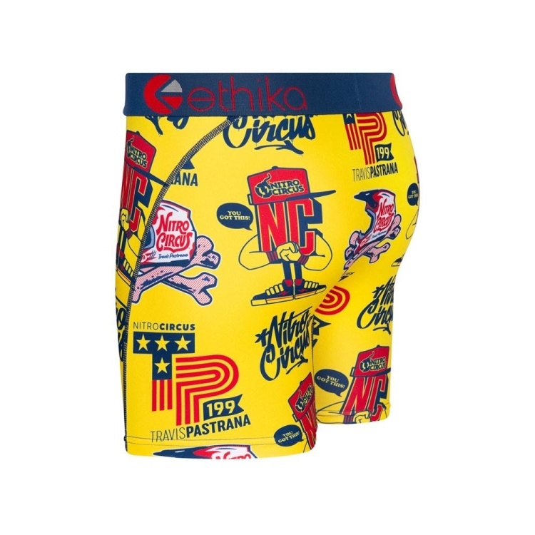 Ethika Bazooka 199 Men's Mid Boxers Yellow | MD1304579