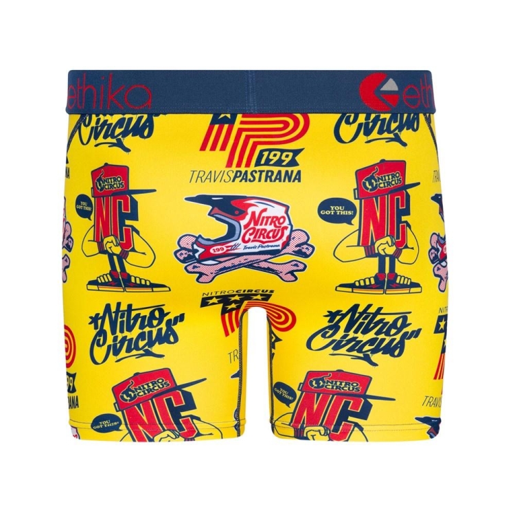 Ethika Bazooka 199 Men's Mid Boxers Yellow | MD1304579