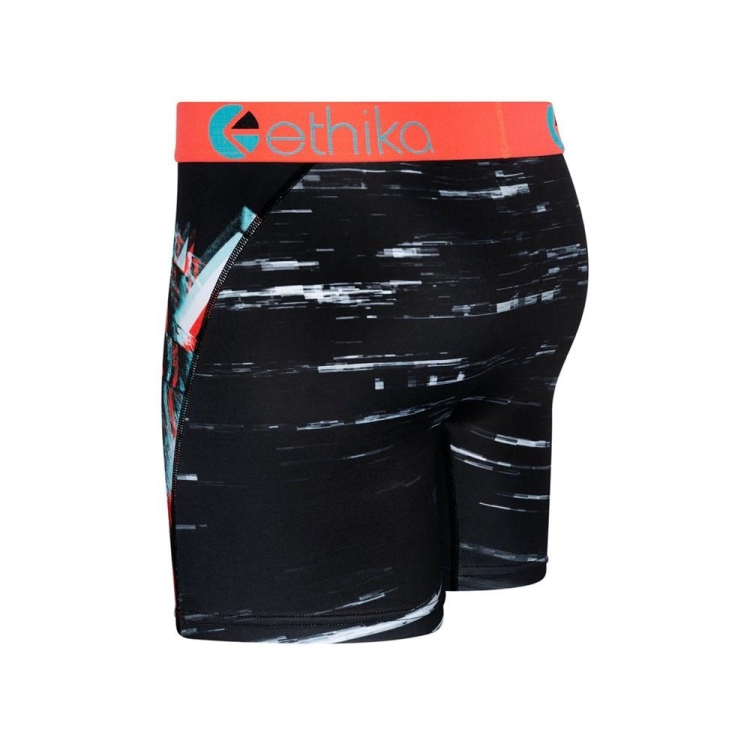 Ethika Bear Matrix 3D Men's Mid Boxers Black | TX1758094