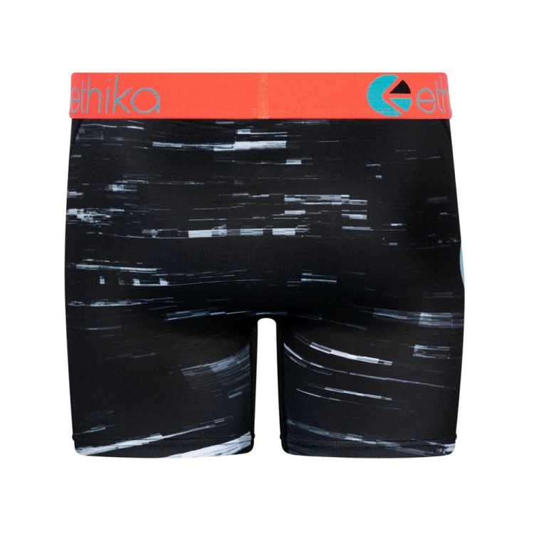 Ethika Bear Matrix 3D Men's Mid Boxers Black | TX1758094