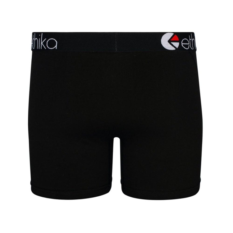 Ethika BlackOut Men's Mid Boxers Black | SF2940653