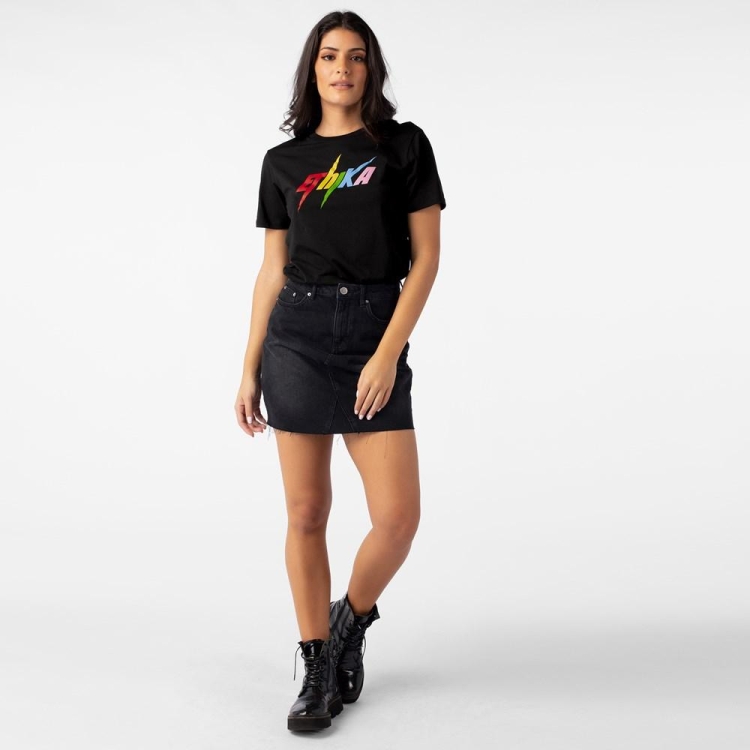 Ethika Bolt Modal Women's T-Shirts Black | BE8071634