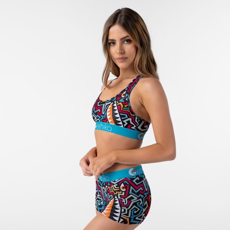 Ethika Bomber Session Women's Sports Bra Multicolor | VY2759103