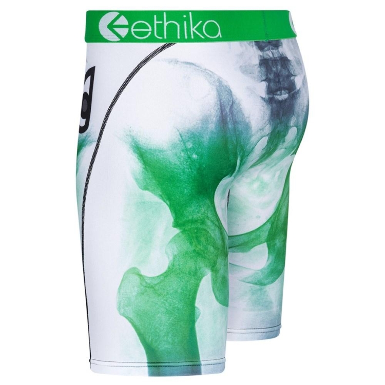 Ethika Bomber Skelly Men's Staple Underwear White Green | TA9846502