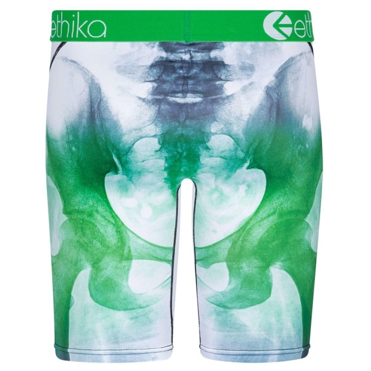 Ethika Bomber Skelly Men's Staple Underwear White Green | TA9846502