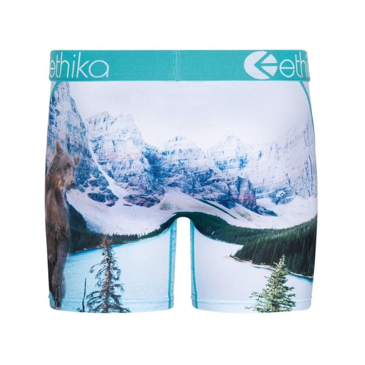 Ethika Brother Bears Men's Mid Boxers White | WB0186935