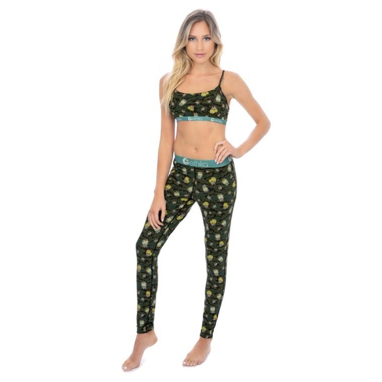 Ethika Camo Paradise Women's Leggings Green | JC9803162