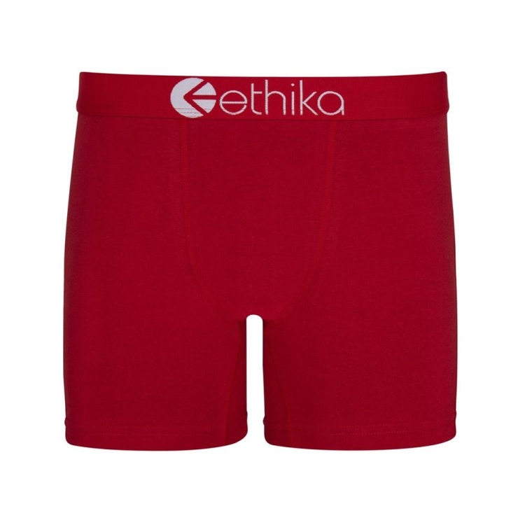 Ethika Cayenne Men\'s Mid Boxers Red | MN5408679