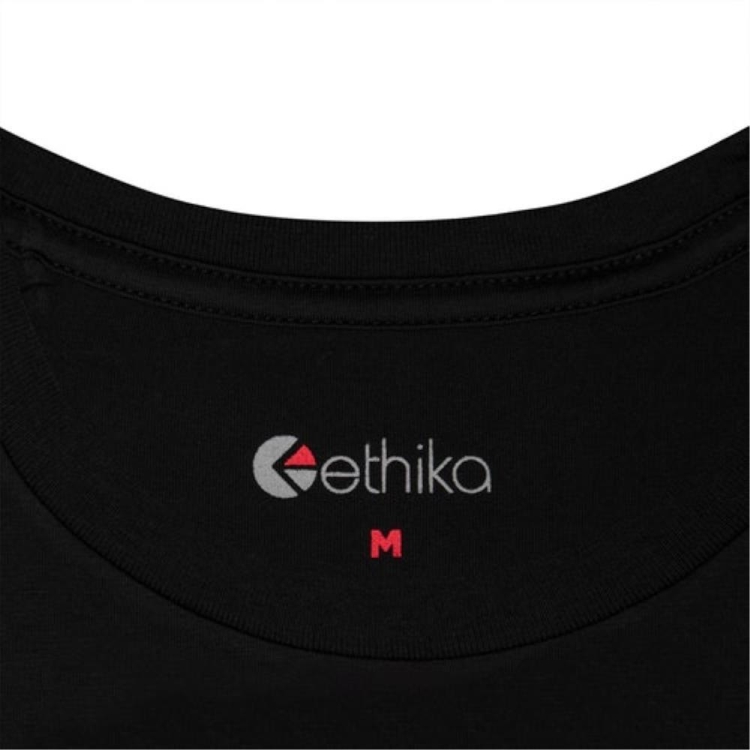 Ethika Classic Modal Men's T-Shirts Black | JM3078694