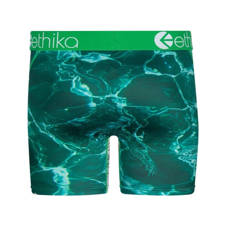 Ethika Cookin Men's Mid Boxers Green | VA9364802