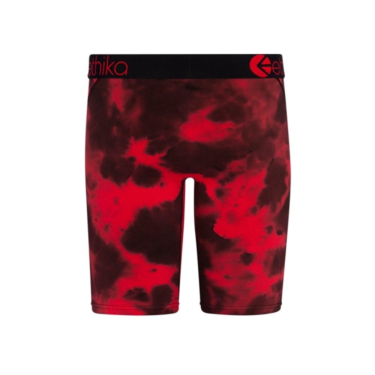 Ethika Crumble Dye Staple Boys' Underwear Red Black | WB7521389