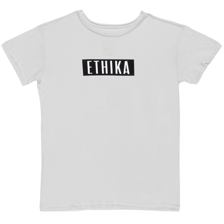 Ethika Distressed Women\'s T-Shirts Grey | XB0214687