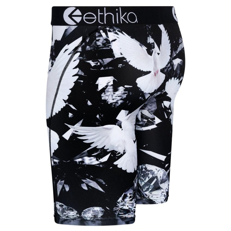 Ethika Dove Diamonds Men's Staple Underwear Black White | UA6849310