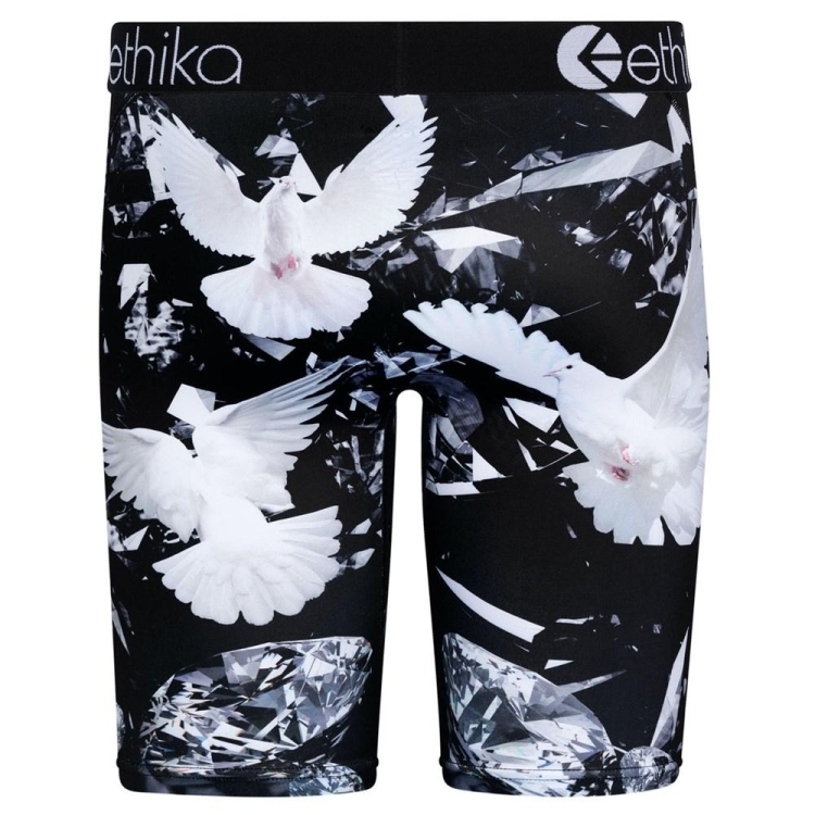 Ethika Dove Diamonds Men's Staple Underwear Black White | UA6849310