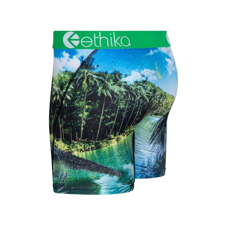 Ethika Dundee Men's Mid Boxers Green | BD0718246