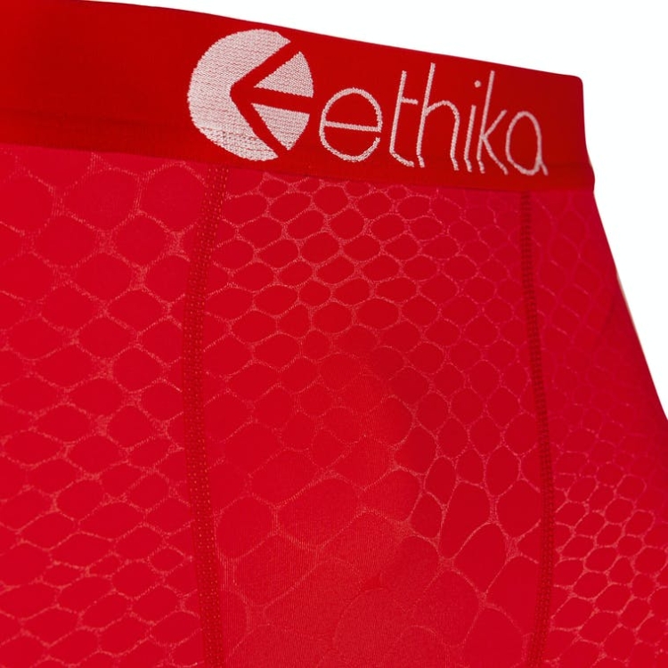 Ethika Embossed Python 3/4 Men's Tight Red | MC7923041