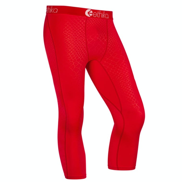 Ethika Embossed Python 3/4 Men\'s Tight Red | MC7923041