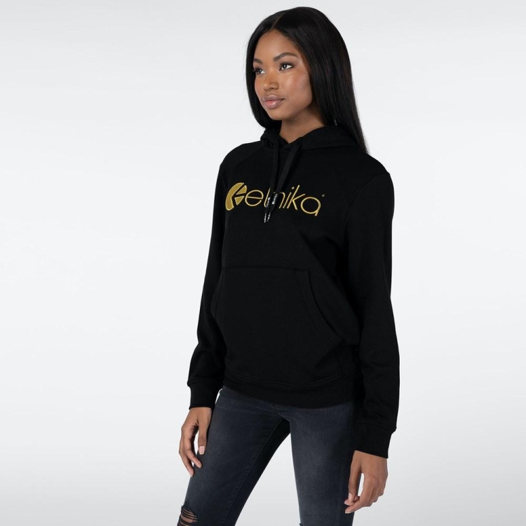 Ethika Embroidered Women's Hoodies Black | GM5819240