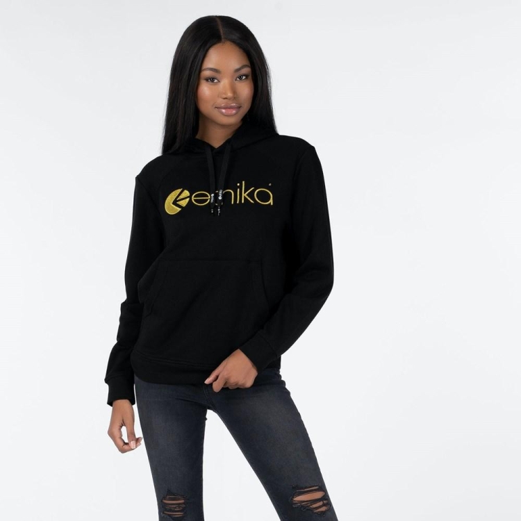 Ethika Embroidered Women\'s Hoodies Black | GM5819240