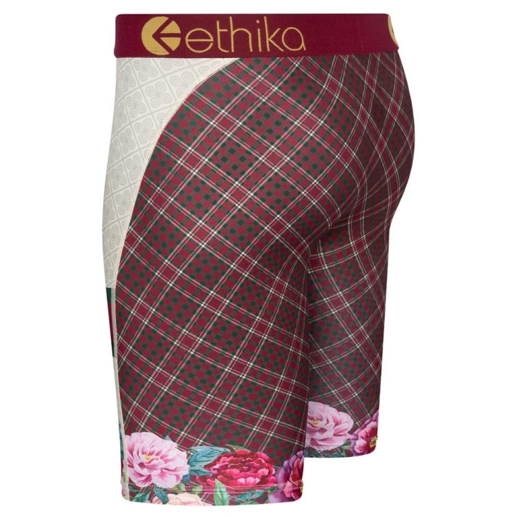 Ethika Ethikafication Men's Staple Underwear White Burgundy | VO5271480