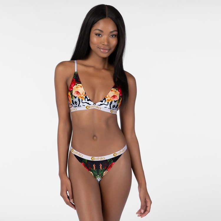 Ethika Floral Jungle Women's Triangle Bra Multicolor | XB7015648