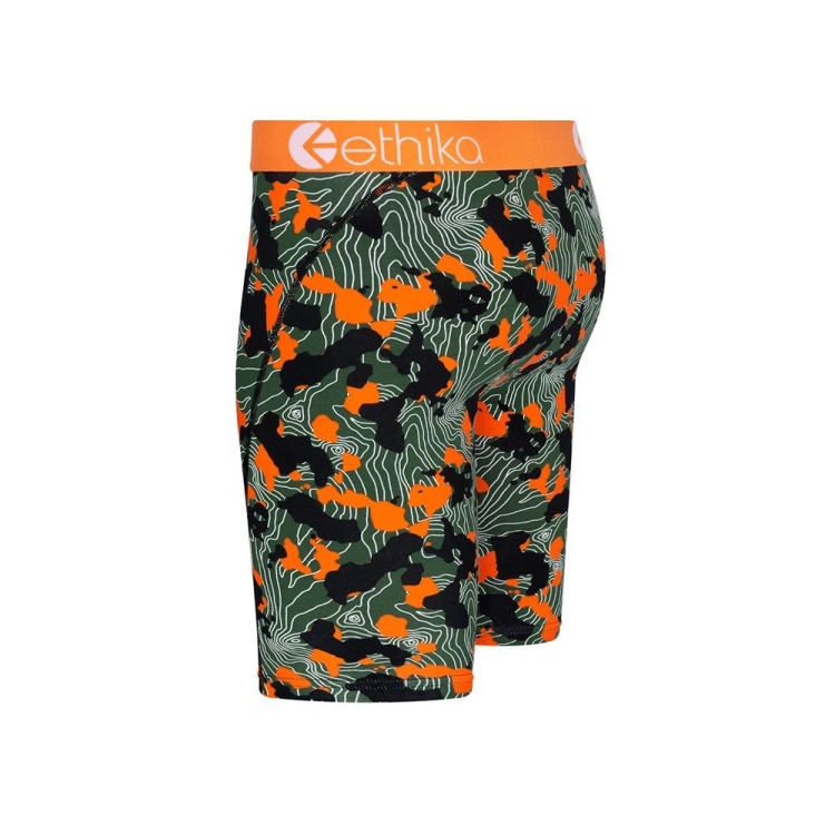 Ethika Forest Camo Staple Boys' Underwear Green Orange | TP6902841