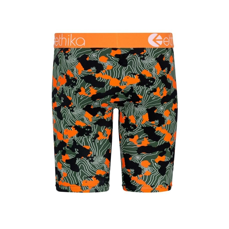 Ethika Forest Camo Staple Boys' Underwear Green Orange | TP6902841