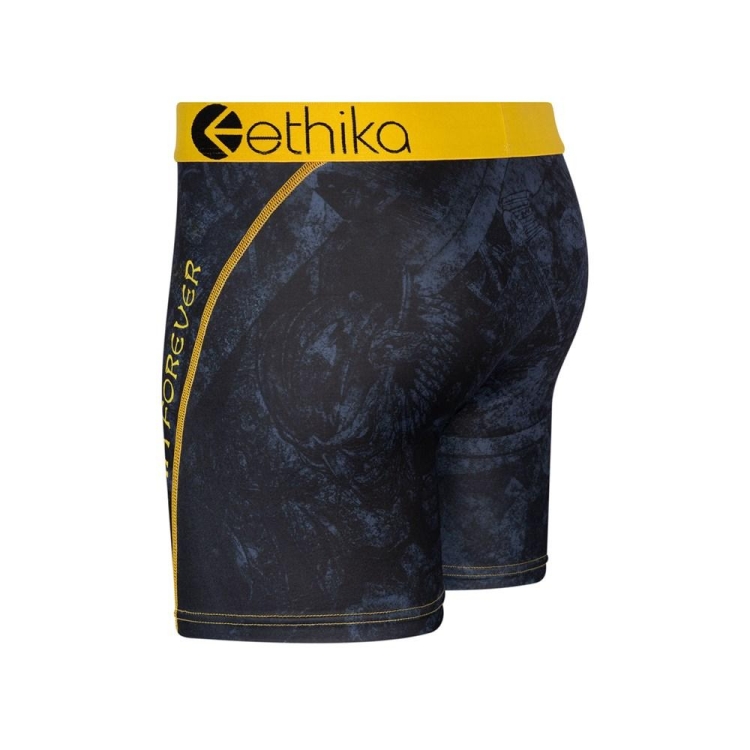 Ethika Forever Men's Mid Boxers Black | YB2857319