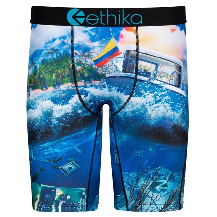 Ethika Free The Trappers Men\'s Staple Underwear Blue | CM9764510