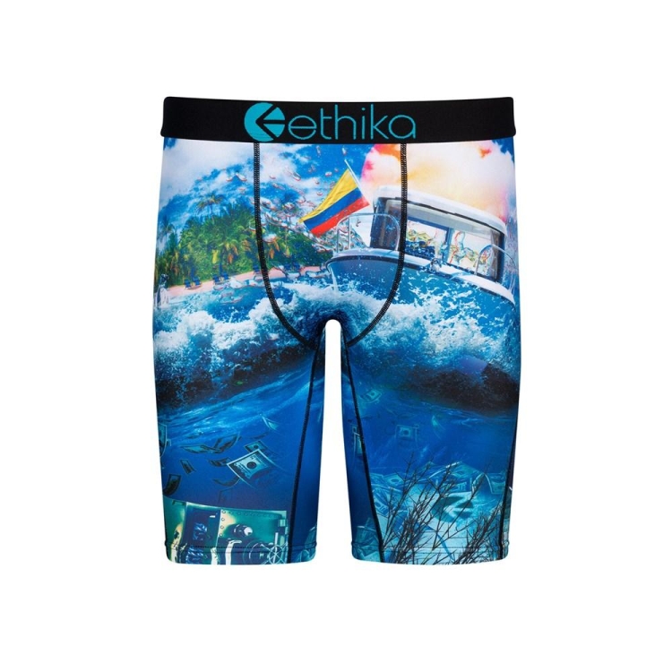 Ethika Free The Trappers Staple Boys\' Underwear Blue | ID2150748