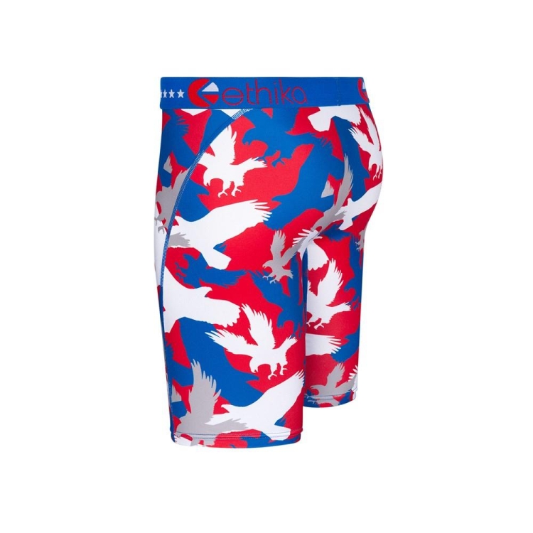 Ethika Freedom Camo Staple Boys' Underwear Blue Red | US4352608