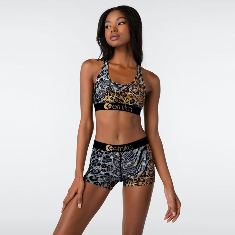 Ethika Golden Twist Women's Staple Underwear Leopard | WI3719580