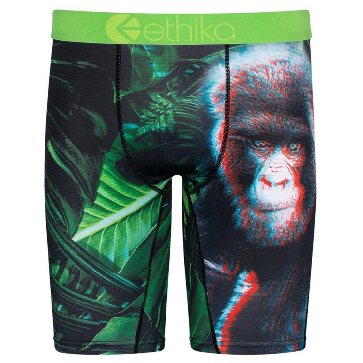 Ethika Gorilla Glitch 3D Men\'s Staple Underwear Green | UT3891745