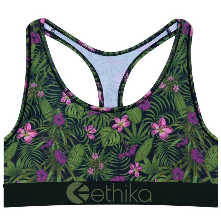 Ethika Hawaiian Haze Women\'s Sports Bra Green | PN1749328