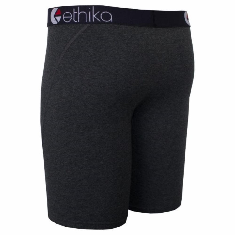 Ethika Heather Solid Men's Staple Underwear Black | ML1834927