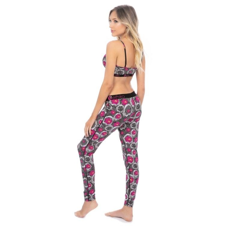 Ethika Jaws Of Life Women's Leggings Grey Pink | GP9621043