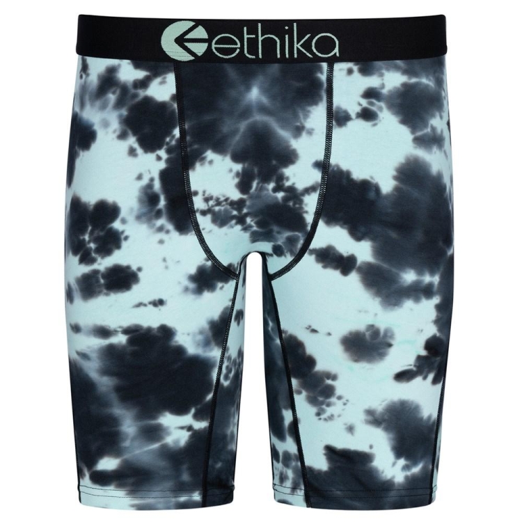 Ethika Lightning Dye Men\'s Staple Underwear Black Turquoise | WG6951342