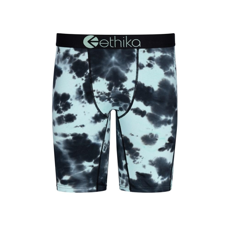 Ethika Lightning Dye Staple Boys\' Underwear Black Turquoise | ZI3082961