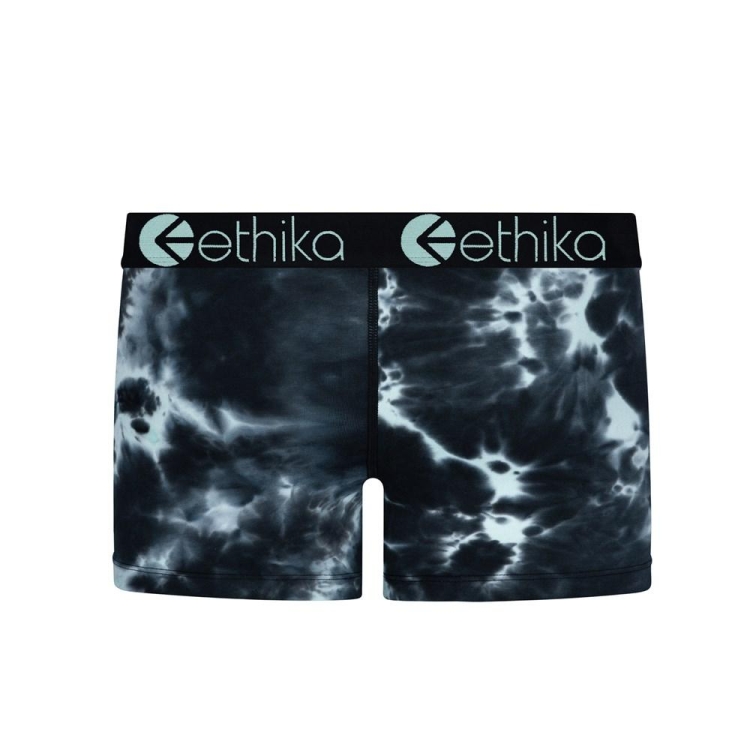 Ethika Lightning Dye Staple Girls' Underwear Black Turquoise | IJ2069483