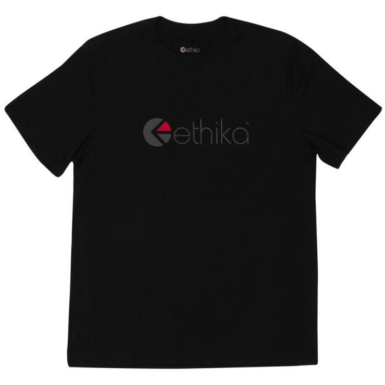 Ethika Logo Men\'s T-Shirts Black | KS9842371