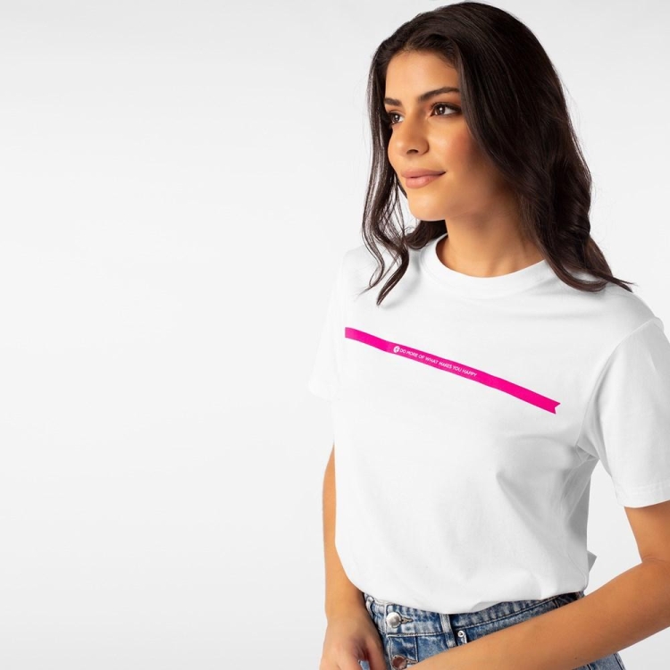 Ethika Makes You Happy Modal Women's T-Shirts White | XG2961804