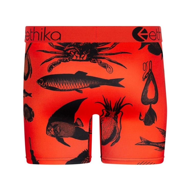 Ethika Maryland Men's Mid Boxers Orange | VL8540793