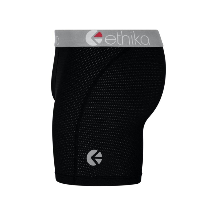 Ethika MicroMesh Men\'s Mid Boxers Black | FP6795038