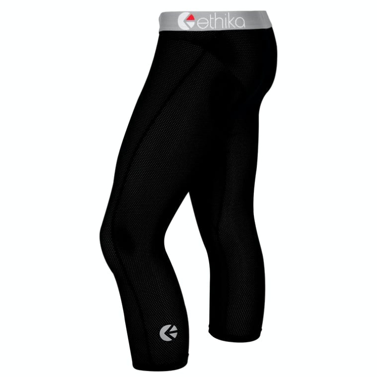 Ethika Micromesh 3/4 Men\'s Tight Black | GB0687194