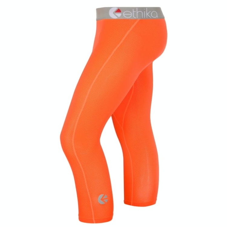 Ethika Micromesh 3/4 Men\'s Tight Orange | VS6140738