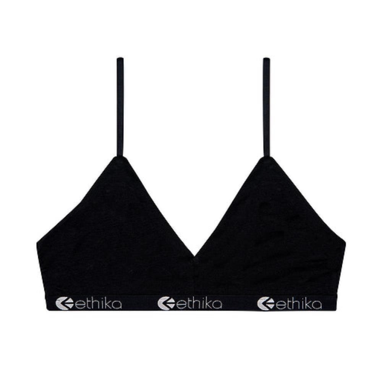 Ethika Midnight Women\'s V Neck Bra Black | YI8952704