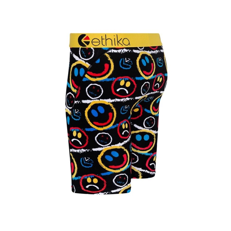 Ethika Mood Staple Boys' Underwear Black Yellow | IS8043591