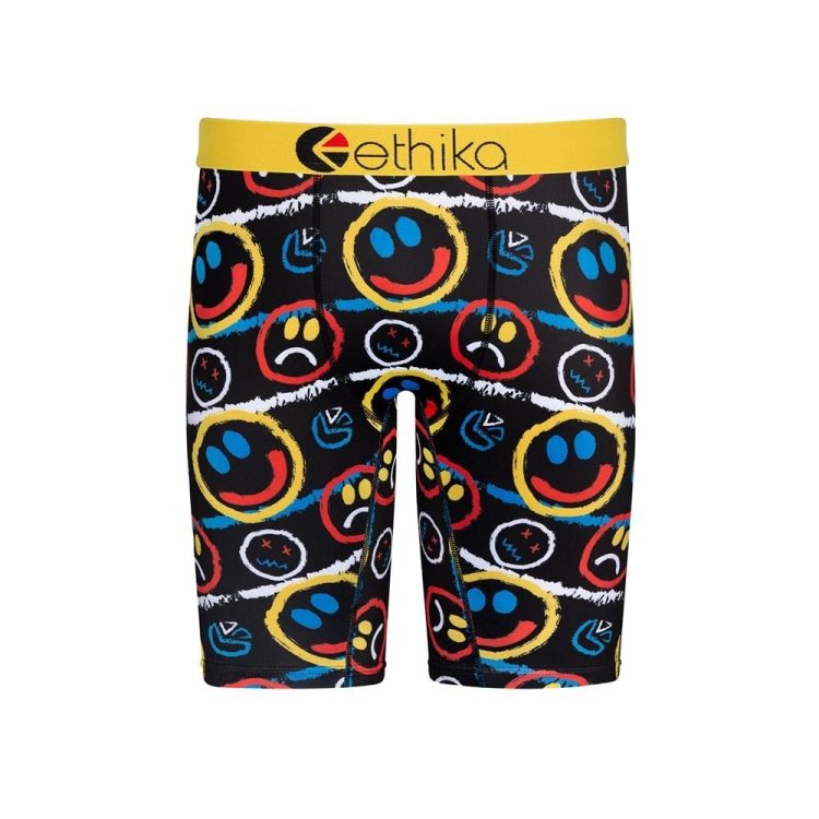 Ethika Mood Staple Boys\' Underwear Black Yellow | IS8043591